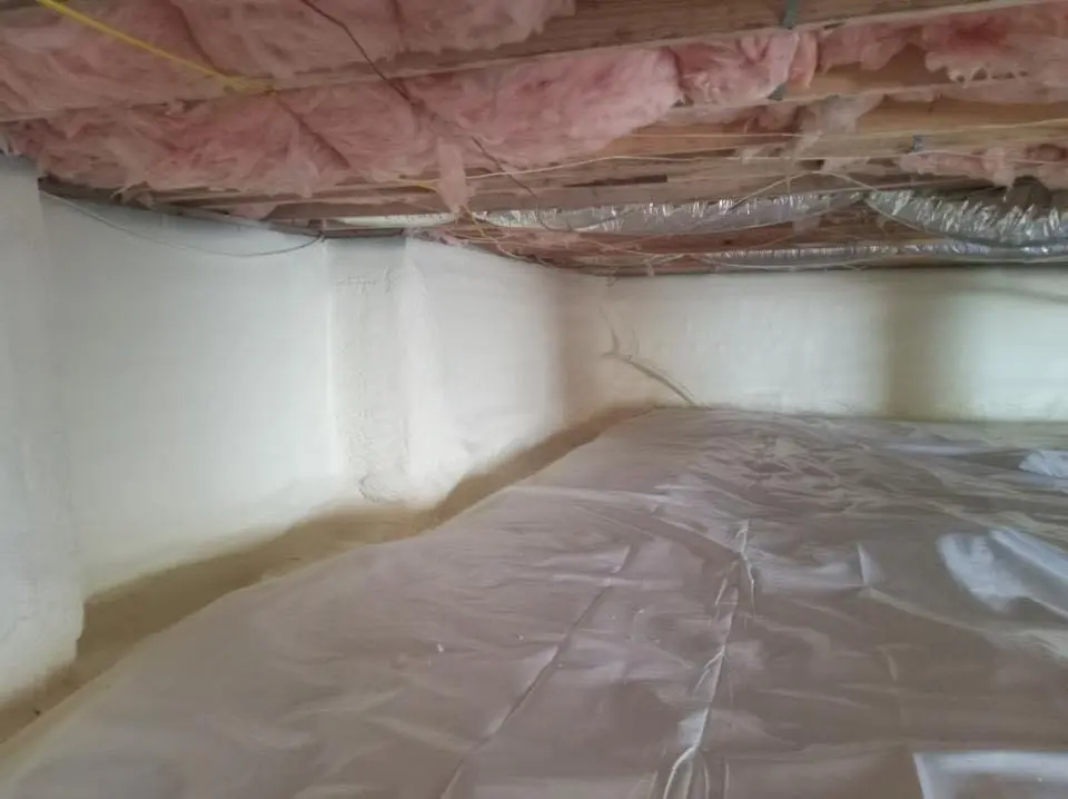Crawl space encapsulation with closed-cell spray foam for Roof Waterproofing in Enoch